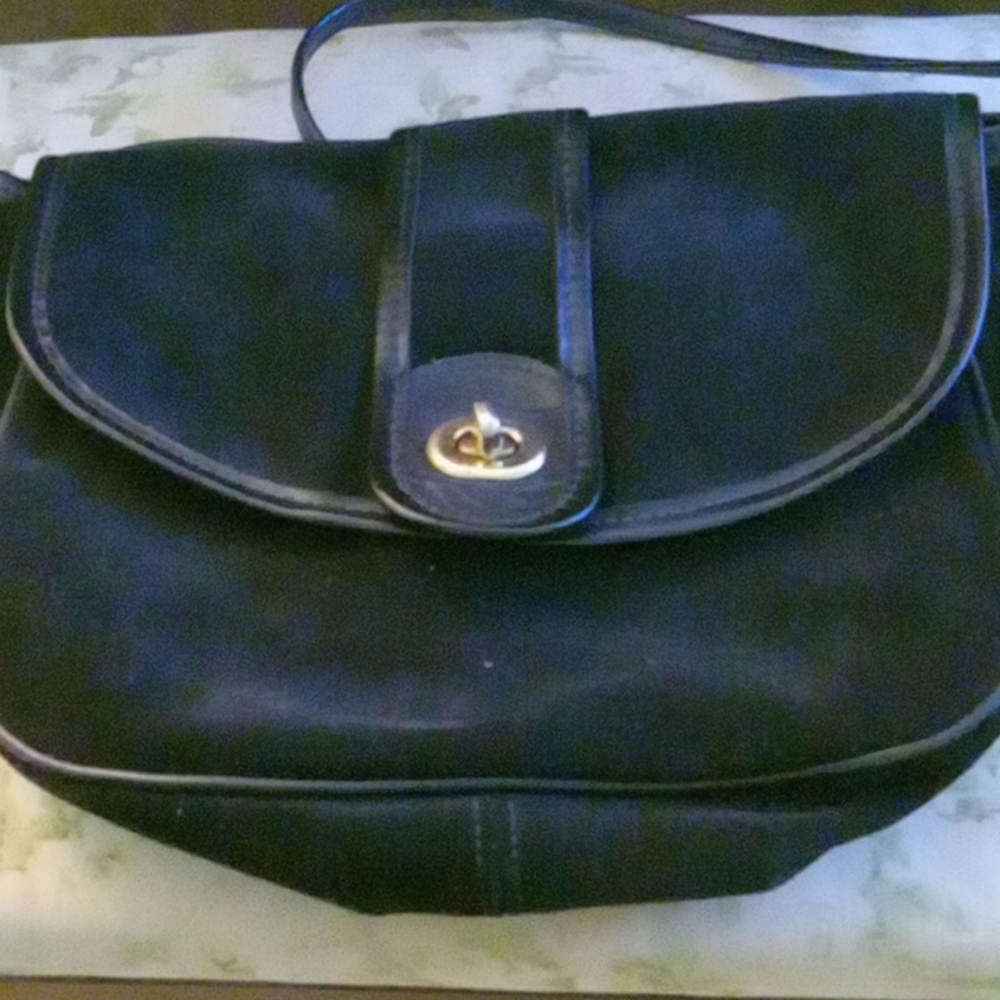 Black suede Purse
